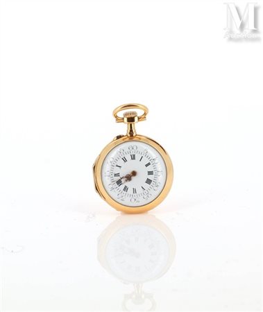 Montre de col Montre de col en or jaune 18k (750 millièmes), cadran fond...
