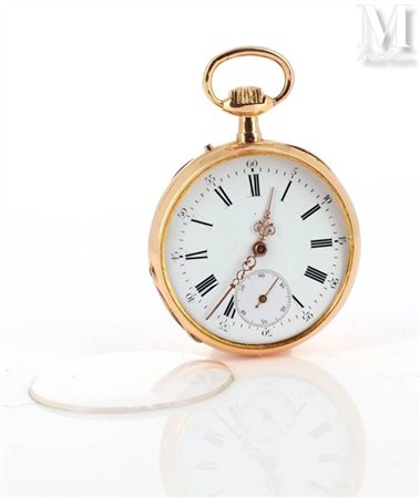 Montre de gousset Montre de gousset en or jaune 18k (760 millièmes), cadran...