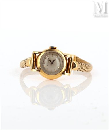 ZENITH Montre de dame en or jaune 18k (750 millièmes), cadran fond champagne,...