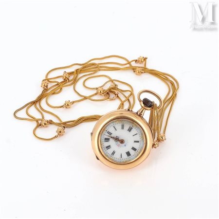 Ensemble Ensemble en or jaune 18k (750 millièmes) comprenant une chaîne de...