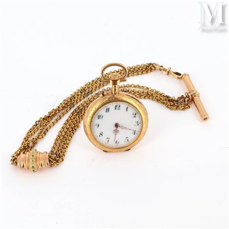 Ensemble Ensemble en or jaune 18k (750 millièmes) comprenant une chaîne de...