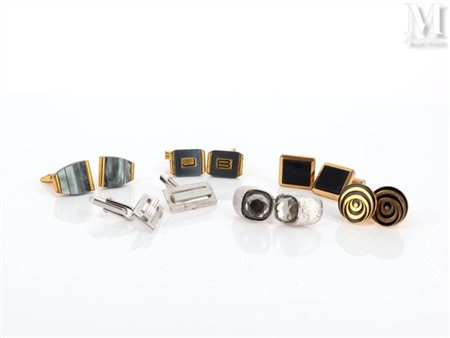 Lot de 6 paires de boutons de manchettes Lot de 6 paires de boutons de...