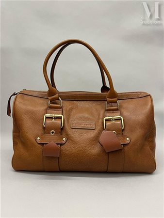 LONGCHAMP en collaboration avec Kate Moss Sac bowling en cuir grainé gold....