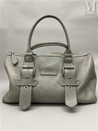 LONGCHAMP en collaboration avec Kate Moss Sac bowling en cuir grainé gris...