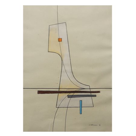 Luigi Veronesi (Milano 1908 - 1998)  - Senza titolo, 1966