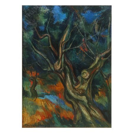 Saro Mirabella (Catania 1914 - 1972)  - Alberi, 1961