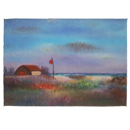 Giovanni Omiccioli (Roma 1901 - 1975)  - Mare grosso a Fregene N. 2, Rome, 1971