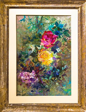 Renzo Vespignani (Italian 1924 - 2001)  - Fiori, 1984