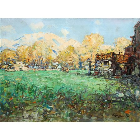 Nicola Canzanella (Napoli 1934 - Napoli 2015)  - Paesaggio di campagna