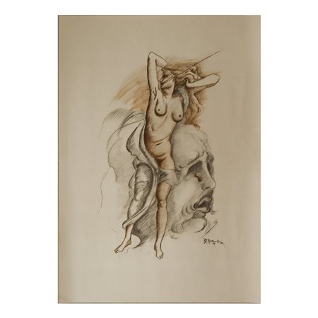 Pietro Morando (Alessandria 1889 - Alessandria 1980)  - STAMPA MONOTIPO, &#39;72