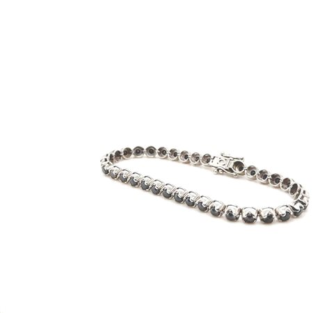 BRACCIALETTO IN ORO BIANCO 13.47 GR TIPO TENNIS CON DIAMANTI - DH-B508