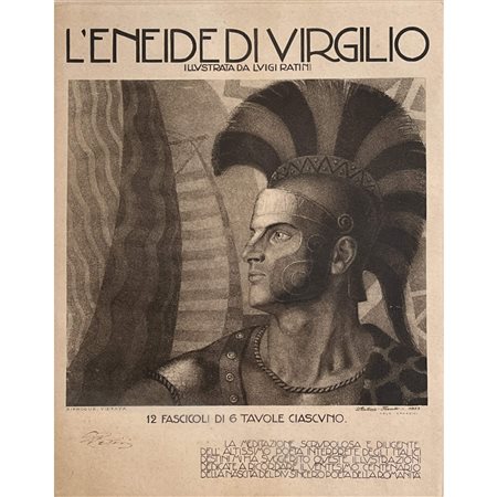Luigi Ratini (1923), incisione dall' Eneide "Frontespizio", cm 23x18. In...