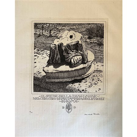 Benvenuto Disertori (1919-1920), Il piede della dea Giunone, acquaforte e...