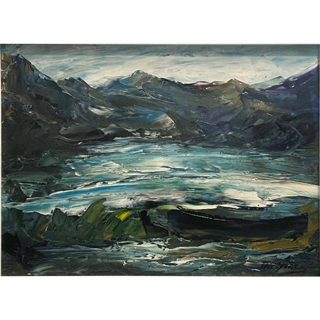 Elio Giori, Senza titolo, olio su tavola, 29x38,5 in cornice 44x54