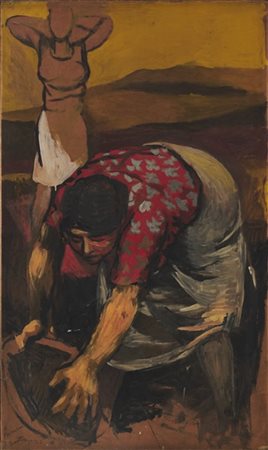 Renato Guttuso "Contadine" 1952
olio e tecnica mista su carta intelata
cm 119,5x