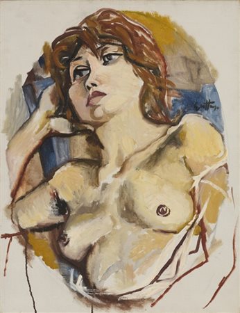 Renato Guttuso "Senza titolo" 1969-70
olio su tela
cm 65x50
Firmato in alto vers