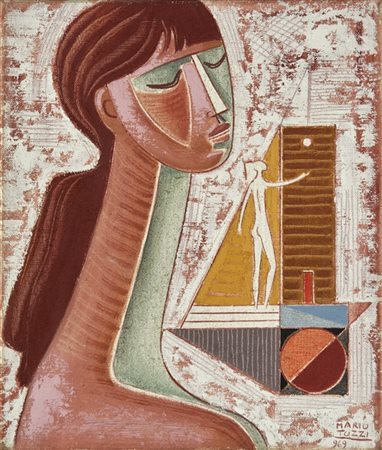 Mario Tozzi "Mezzo busto" 1969
olio su tela
cm 55x46,5
Firmato e datato 969 in b