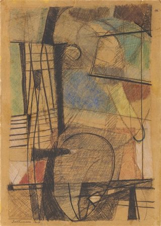 GIUSEPPE SANTOMASO "Senza titolo" 1947
pastelli e matita su carta intelata
cm 49