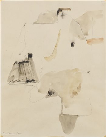 GIUSEPPE SANTOMASO "Senza titolo" 1959
gouache su carta
cm 42x32
Firmato e datat