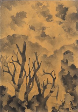 Corrado Cagli "Senza titolo" 1973
olio su tela
cm 70x50
Firmato in basso a destr