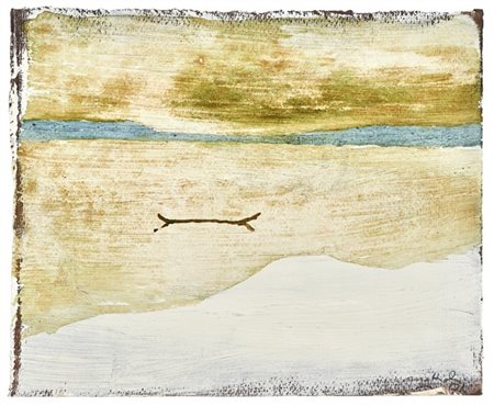 Carlo Mattioli "Il Po a sacca" 1994
olio e tecnica mista su carta
cm 24,5x30
Fir