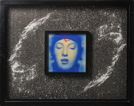 Omar Galliani "Senza titolo" anni '90
pastello e tecnica mista su tavola su stam