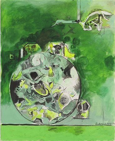 Graham Sutherland "Senza titolo" 1970
tecnica mista su carta
cm 55x44,7
Firmato