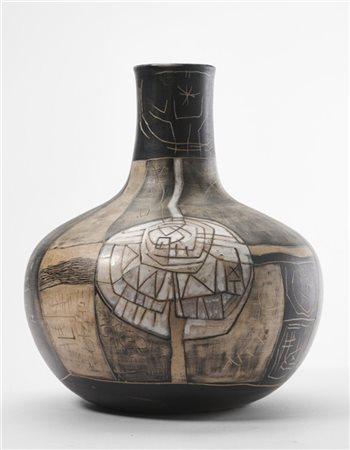 Emilio Scanavino "Vaso" 1953
terracotta policroma, smaltata e graffiata
h cm 23,