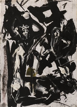 Emilio Vedova "Senza titolo (O.P.-4)" 1990
olio su carta intelata
cm 29,5x21
Fir