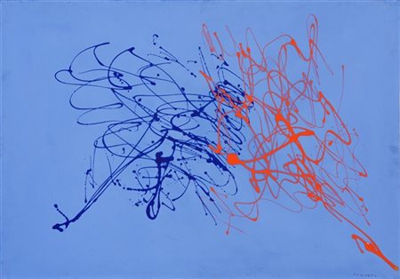 Giulio Turcato "Itinerari" 1972
olio e tecnica mista su tela
cm 70x100
Firmato i