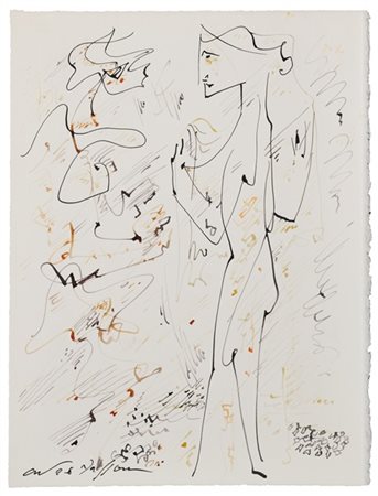 ANDRÈ MASSON "Ariane et le Minotaure" 1966
china e tecnica mista su carta
cm 38x