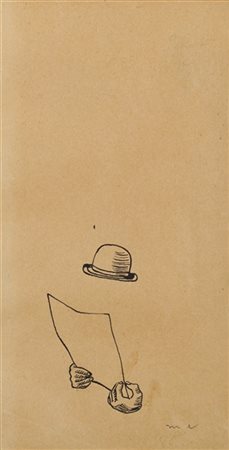 Max Ernst "Changement de viande réjouit le cochon" 1923
china su carta
cm 20,3x1