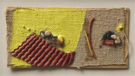 Enrico Prampolini "Composizione (Esperimento polimaterico II)" 1937
collage su t