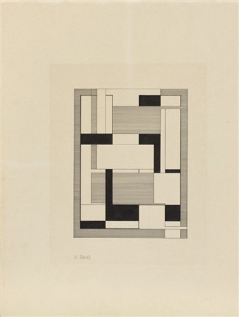 Manlio Rho "Senza titolo" 1953 circa
china su carta
cm 42,7x33
Firmato in basso