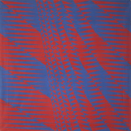 Gianfranco Zappettini "Strutture in BX" 1966
acrilico su tela
cm 80x80
Firmato,