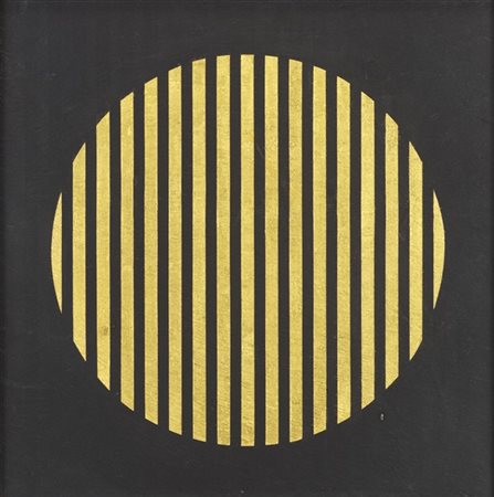 Elio Marchegiani "Grammature d'oro" 1978
oro kt 24 su lavagna in cornice di legn