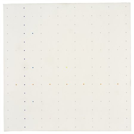 Antonio Scaccabarozzi "Prevalenze 1/4 colore complementare" 1974
acrilico su tel