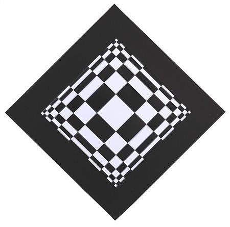 EDOARDO LANDI "Strutturazione ortogonale" 1964
tecnica mista (cartoncino intrecc