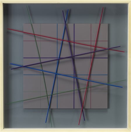 Paolo Minoli "Life space" 1985
acrilico su tavola e rilievi in legno
cm 60x60
Fi