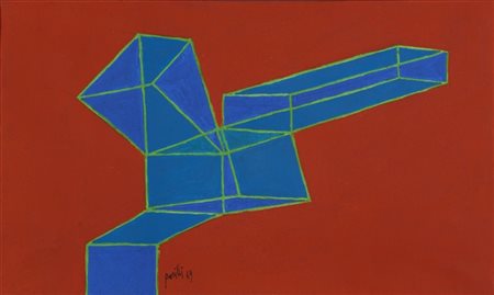 Achille Perilli "Il segno del Budda" 1969
tecnica mista su tela
cm 30x50
Firmato