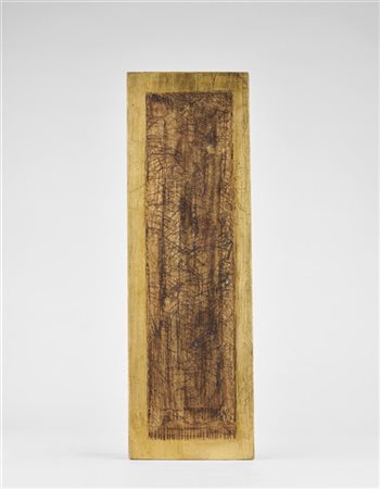 Arturo Vermi "Stele" (1977)
tecnica mista su foglia d'oro su tavola
cm 43x14x6
F