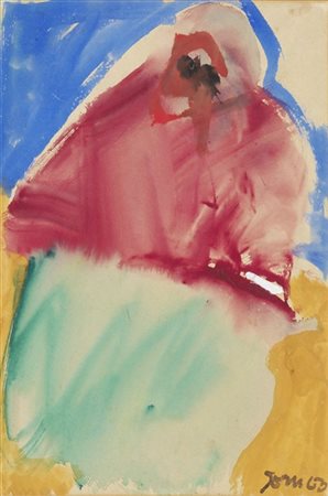 Asger Jorn "Senza titolo" 1963
gouache su carta
cm 46x31
Firmato e datato 63 in