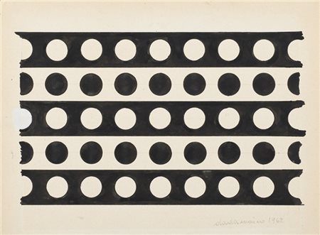 Dadamaino "Oggetto ottico cinetico" 1962
inchiostro su carta
cm 20,5x27,8
Firmat