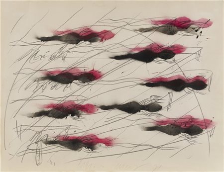 MARIO MERZ "Senza titolo" 1991
tecnica mista su carta
cm 50x65
Firmato e datato