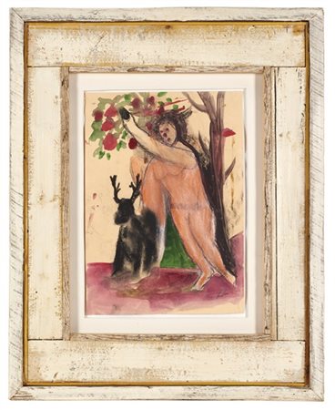 SANDRO CHIA "Senza titolo" 
tecnica mista su carta
cm 34x24
Firmato e titolato