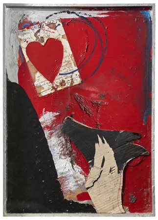 Giosetta Fioroni "Il cane Biri" 2005
tecnica mista e collage su tavola
cm 73x52