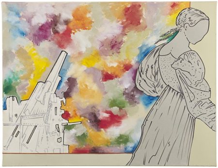 Renato Mambor "Cielo sparato" 2009acrilico su telacm 60x79,5Firmato, titolato