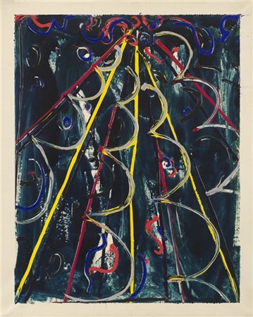 Mario Schifano "Senza titolo" 1984
smalto e acrilico su tela
cm 100x80
Firmato e