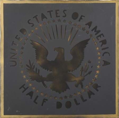 FRANCO ANGELI "Antipittura" Anni 70
smalto su tela
cm 69,5x70
Firmato e titolato