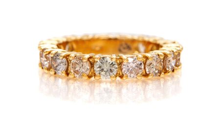 Anello eternelle in oro e brillanti Misura 13 Oro giallo 750/000. Diamanti in...